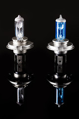 Image showing halogen car lamp, isolate on black.