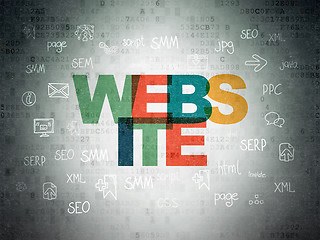 Image showing Web design concept: Website on Digital Data Paper background