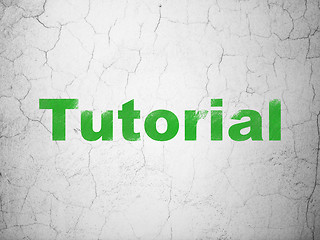 Image showing Learning concept: Tutorial on wall background