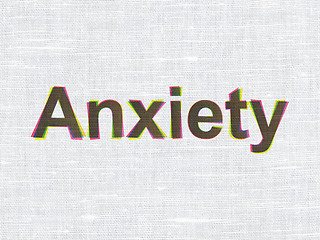 Image showing Health concept: Anxiety on fabric texture background