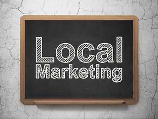 Image showing Marketing concept: Local Marketing on chalkboard background