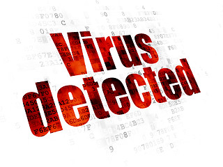 Image showing Security concept: Virus Detected on Digital background