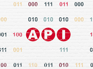 Image showing Programming concept: Api on wall background