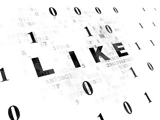 Image showing Social media concept: Like on Digital background