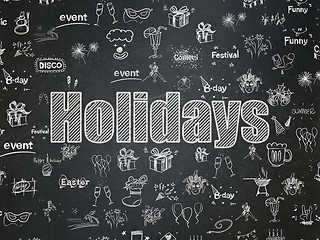 Image showing Entertainment, concept: Holidays on School board background