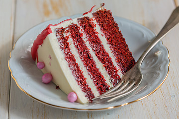 Image showing Piece of cake Red velvet.