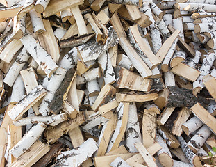 Image showing pile of firewood