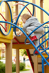 Image showing girl playing at the playground