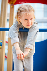 Image showing girl playing at the playground