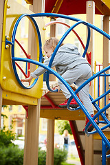 Image showing girl playing at the playground