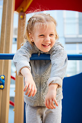 Image showing girl playing at the playground