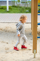 Image showing girl playing at the playground