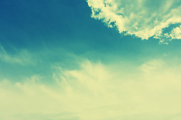 Image showing vintage blue sky