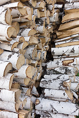 Image showing pile of firewood