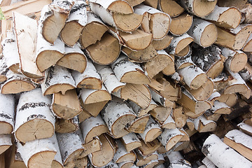 Image showing pile of firewood