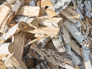 Image showing pile of firewood