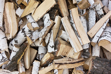 Image showing pile of firewood