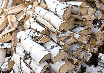 Image showing pile of firewood