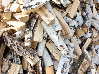 Image showing pile of firewood