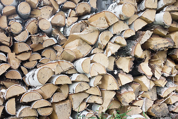 Image showing pile of firewood