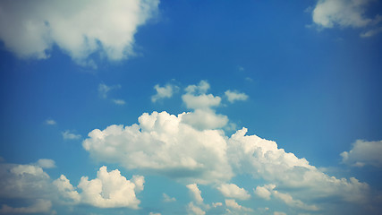 Image showing Beautiful sky with white clouds