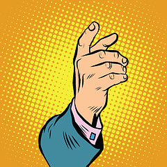 Image showing Male hand pointing or holding