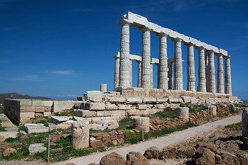 Image showing Temple at Cape Sounion, Greece