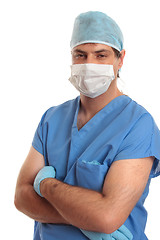 Image showing Surgeon in scrubs