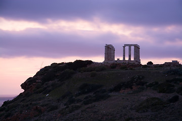 Image showing Temple at Cape Sounion, Greece