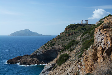 Image showing Temple at Cape Sounion, Greece