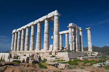 Image showing Temple at Cape Sounion, Greece