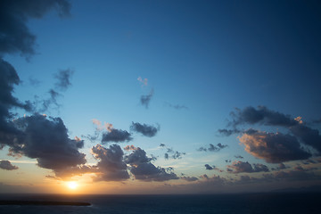 Image showing Sunset at Santorini, Greece