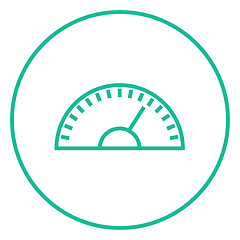 Image showing Speedometer line icon.