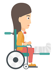 Image showing Patient sitting in wheelchair.