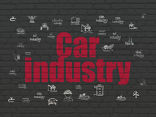 Image showing Manufacuring concept: Car Industry on wall background