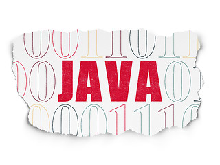 Image showing Database concept: Java on Torn Paper background