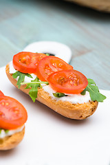 Image showing Bruschetta with cottage cheese