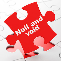 Image showing Law concept: Null And Void on puzzle background