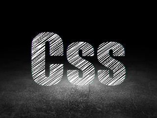 Image showing Software concept: Css in grunge dark room