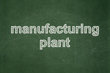 Image showing Industry concept: Manufacturing Plant on chalkboard background