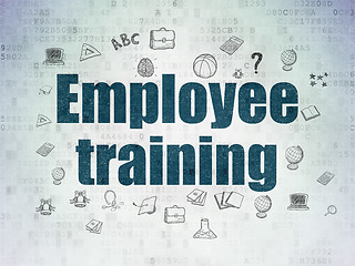 Image showing Education concept: Employee Training on Digital Data Paper background