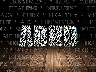 Image showing Healthcare concept: ADHD in grunge dark room