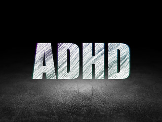 Image showing Healthcare concept: ADHD in grunge dark room