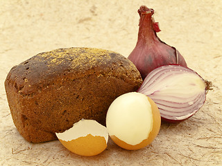 Image showing Bread With Onion And Egg