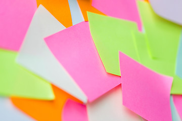 Image showing close up of colorful paper stickers