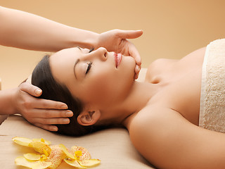 Image showing beautiful woman in massage salon