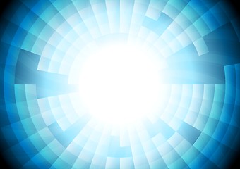 Image showing Light blue tech gear background