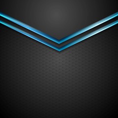 Image showing Blue black contrast arrows corporate design
