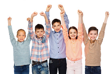 Image showing happy children celebrating victory