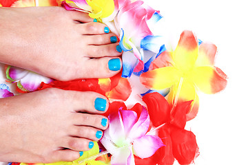 Image showing nice legs with pedicure